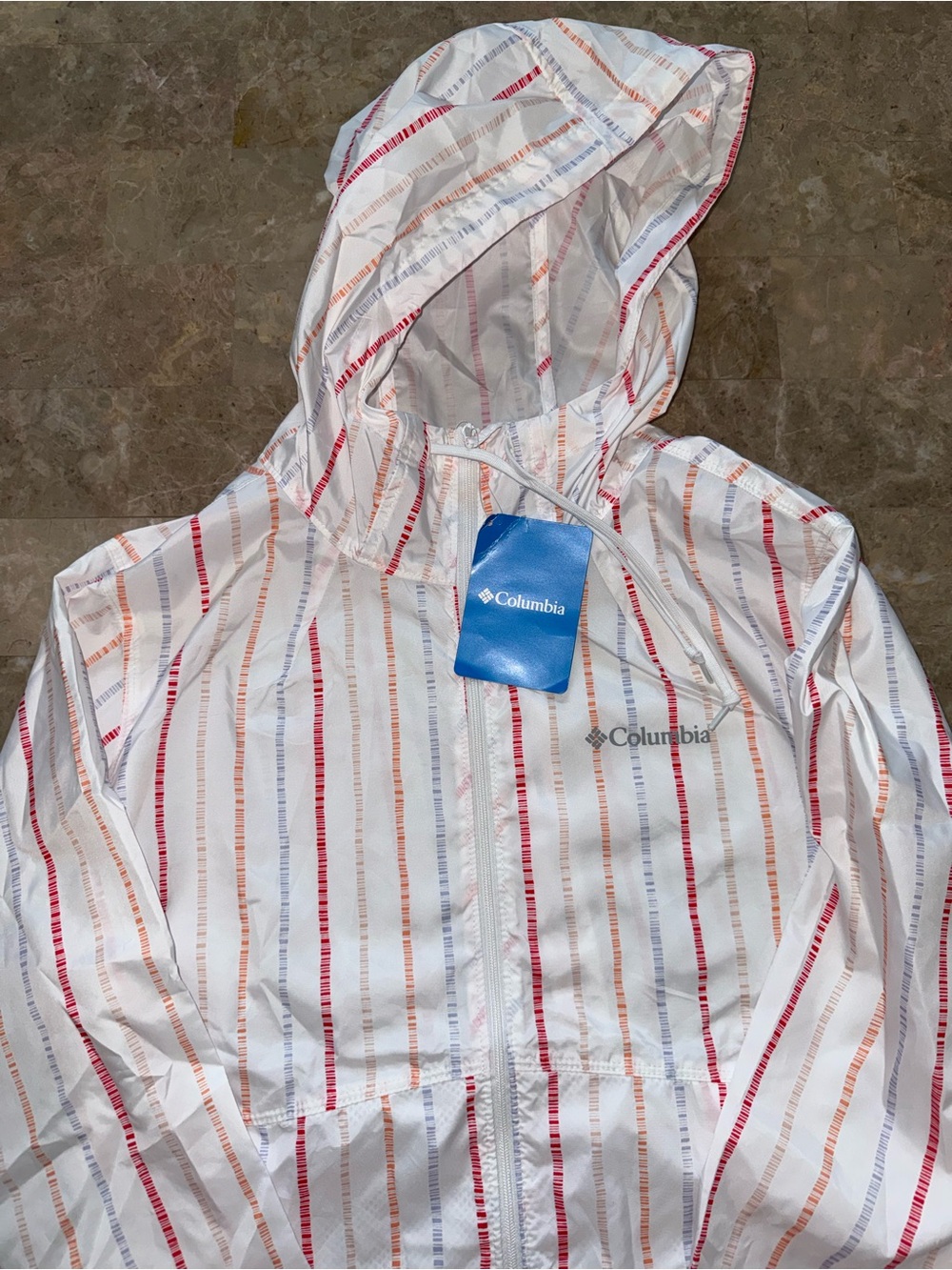 COLUMBIA Sportswear Flash Forward Printed Striped Windbreaker Women’s SMALL